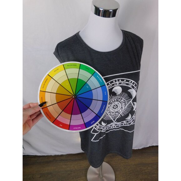 Celestial Mandala Sleeveless Tank Top Unisex Witchcore Dark Moon Phases - Picture 9 of 10